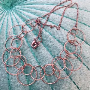 Beautiful golden hoop necklace